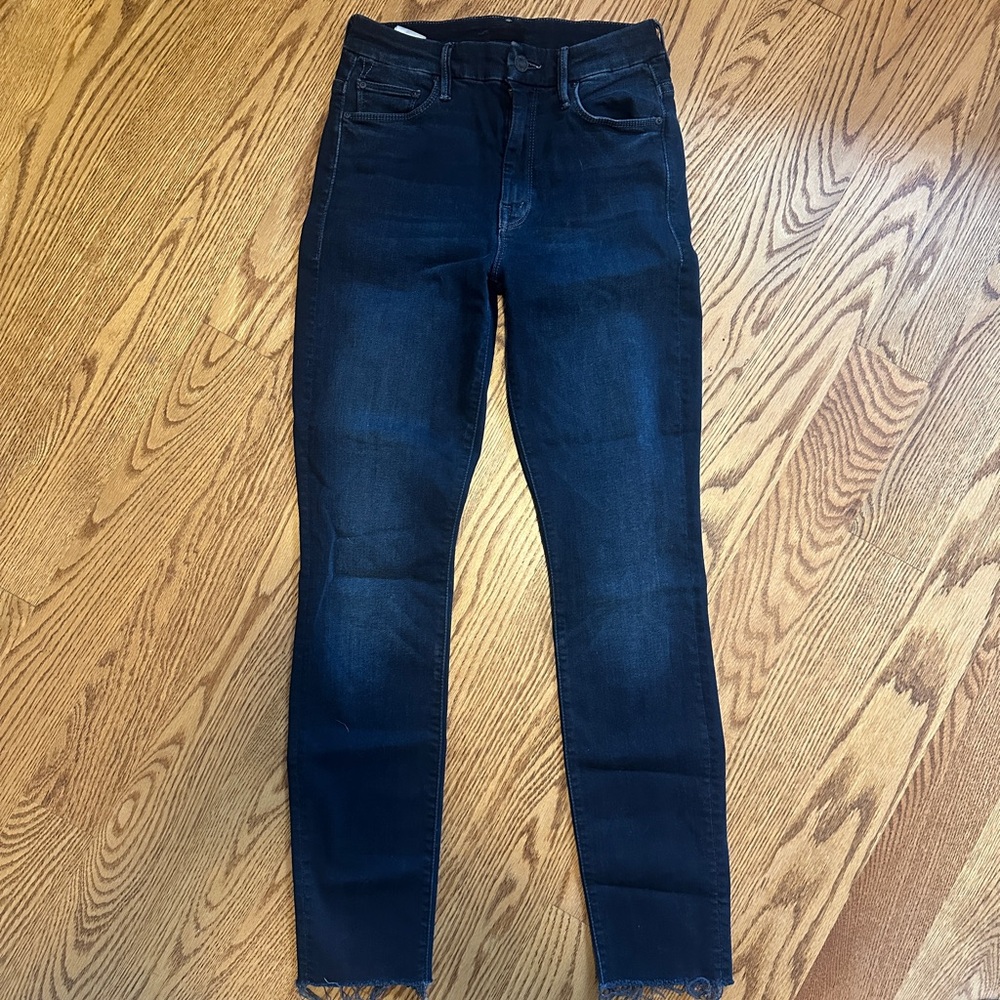 MOTHER Deep Indigo Skinny Jeans
